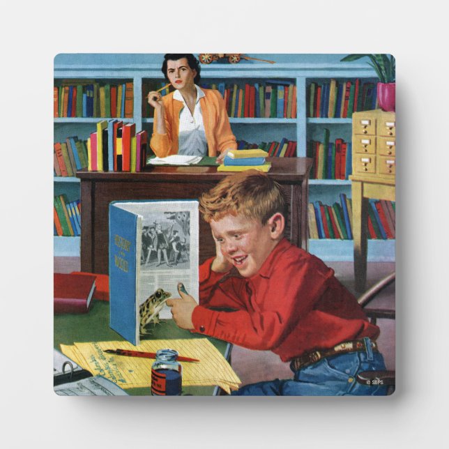 Frog in the Library Plaque (Front)