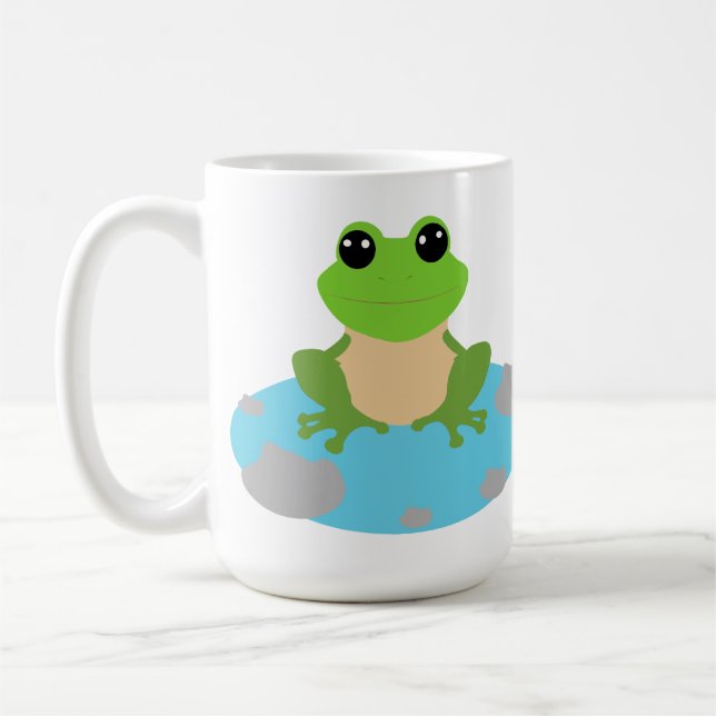 frog in the pond coffee mug (Left)