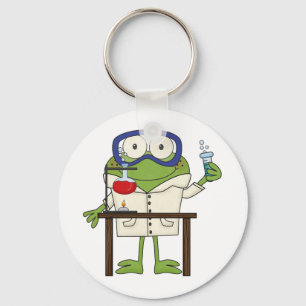 Frog in the Science Lab Key Ring