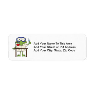 Frog in the Science Lab Return Address Label