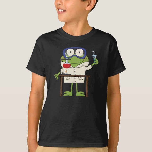 Frog in the Science Lab T-Shirt (Front)