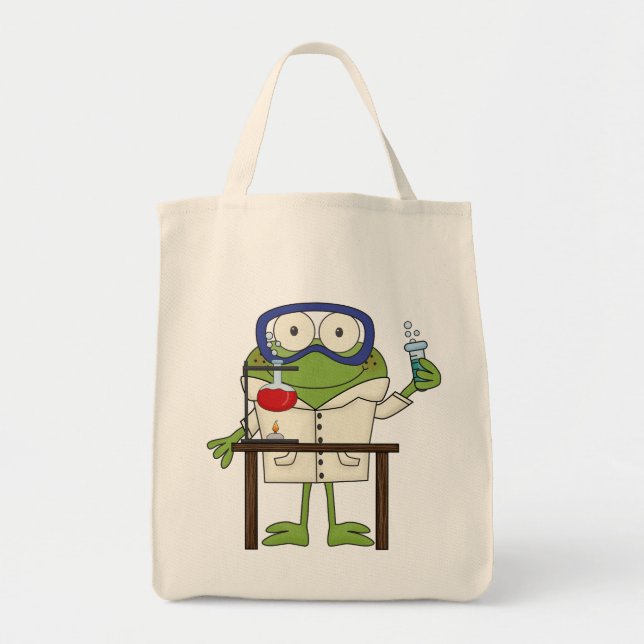Frog in the Science Lab Tote Bag (Front)