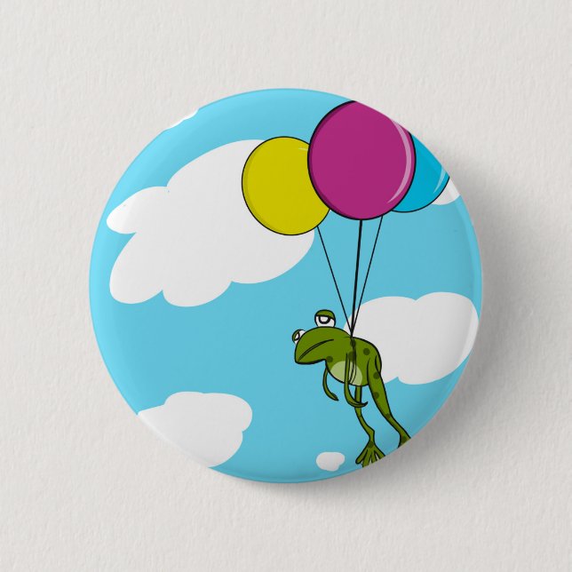 Frog in the Sky 6 Cm Round Badge (Front)