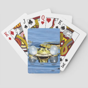 Frog in Water with Air Sacs Playing Cards
