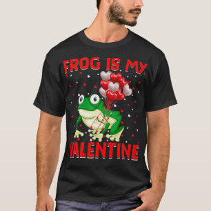 Frog Is My Valentine Hearts Love Frog Valentine T-Shirt