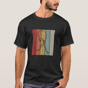Frog Jumping Rope Retro Amphibian Animal Silhouett T-Shirt