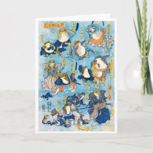 Frog Kabuki Actor, Kuniyoshi, Ukiyo-e Card