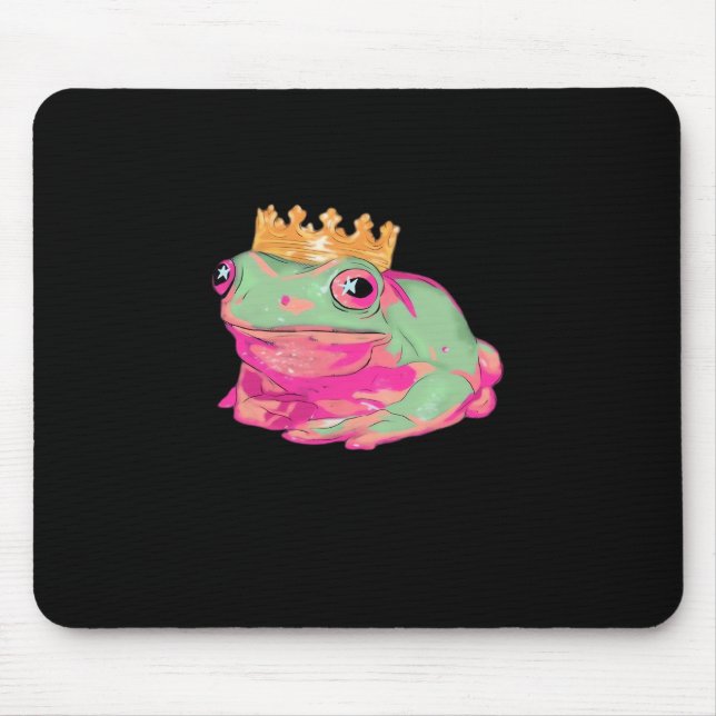Frog King - Funky Meme Classic Mouse Pad (Front)