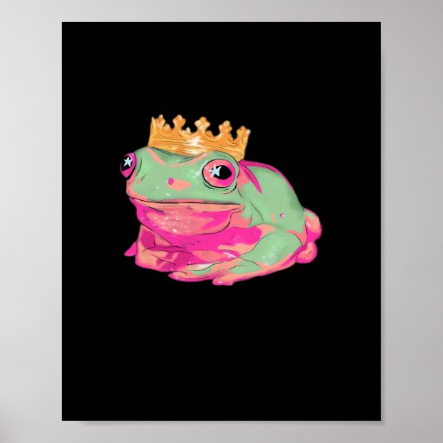 Frog King - Funky Meme Classic Poster (Front)