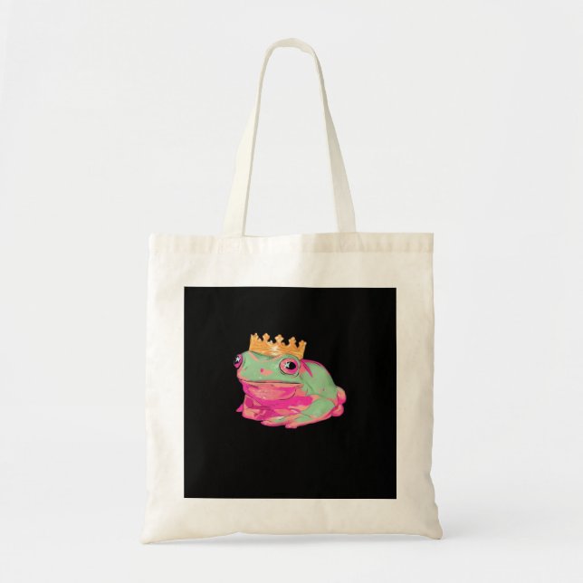 Frog King - Funky Meme Classic Tote Bag (Front)