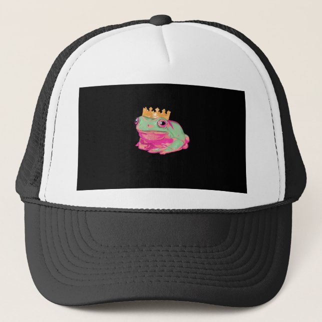 Frog King - Funky Meme Classic Trucker Hat (Front)