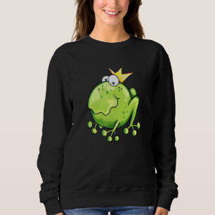 Frog King I Frog With Crown For Princes And Prince Sweatshirt