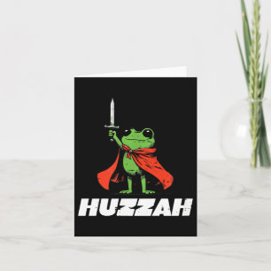 Frog Knight Sword Huzzah Mediaeval Funny Meme Men Card