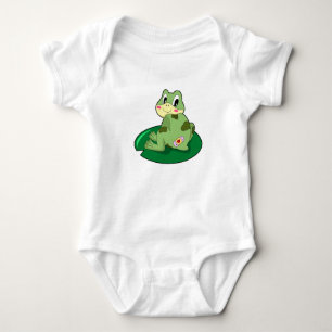 Frog Leaf Heart Plaster Baby Bodysuit