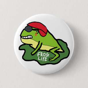 Frog Life 6 Cm Round Badge