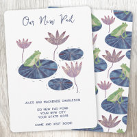 Frog Lily Pad Change of Address Announcement