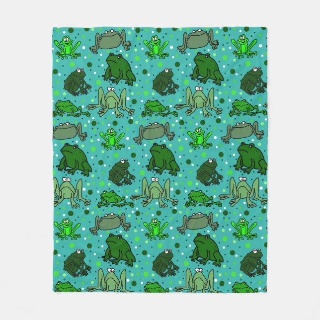 Frog Lover Fleece Blanket (Front)
