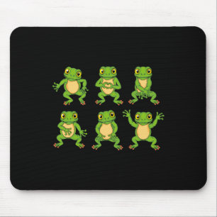 Frog Lover Kids Cute Dancing Frogs Mouse Pad
