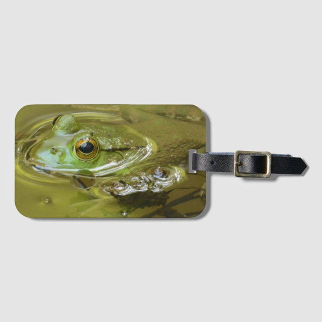 Frog luggage Tag, frog tag (Front Horizontal)
