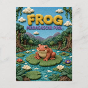 Frog Madagascar Pool Modern KlayKoo Postcard