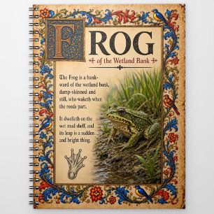 Frog, Mediaeval Bestiary Art Notebook