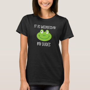 Frog Meme Slogan Quote  It Is Wednesday My Dudes T-Shirt