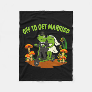 Frog Meme Wedding Bachelorette Party Off to Get Fleece Blanket