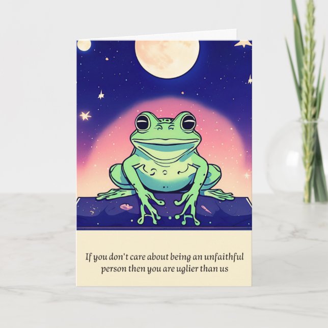 frog message happy birthday card (Front)