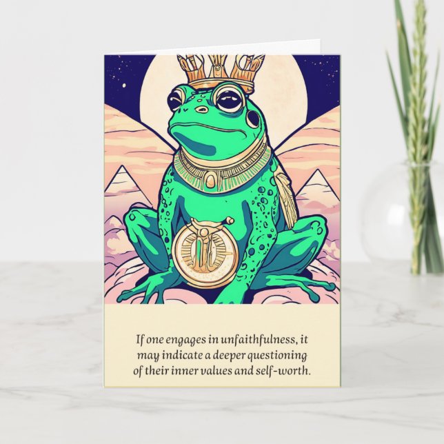 frog message happy birthday card (Front)