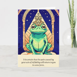 frog message happy birthday card