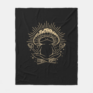 Frog & Minimalism Cottage Aesthetic Goblincore Fleece Blanket
