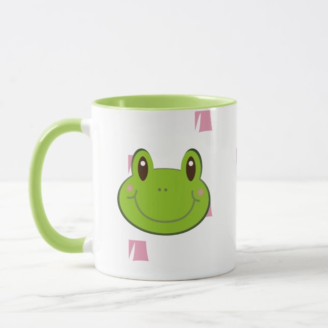 Frog Monogram Pattern Mug (Left)