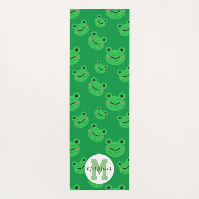 Frog monogram reversible yoga mat (Back)