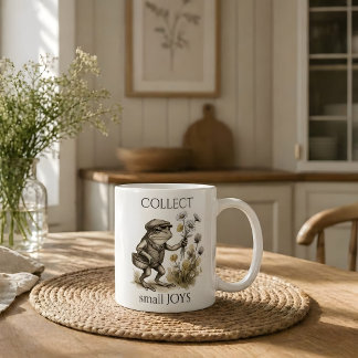 Frog Mug - "Collect Small Joys"