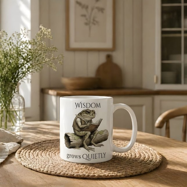 Frog Mug - "Wisdom Grows Quietly"  (Creator Uploaded)