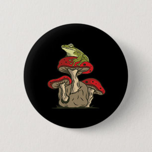 Frog  Mushroom Cottagecore Classic 6 Cm Round Badge