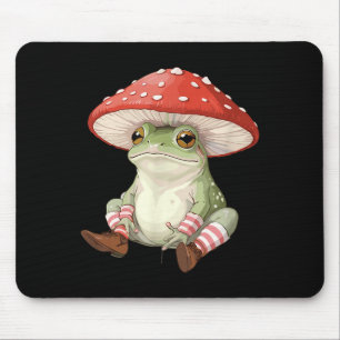 Frog Mushroom Forest Nature Aesthetic Cottagecore Mouse Pad