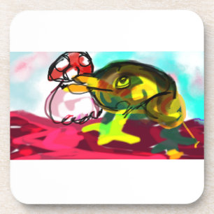 Frog Mushroom fun Coaster