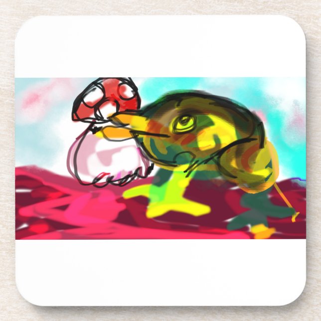 Frog  Mushroom fun  Coaster (Front)