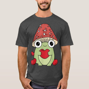 Frog Mushroom Goblincore Cottagecore Aesthetic Tee
