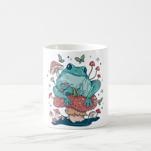 Frog Mushroom House Coffee Mug (Center)