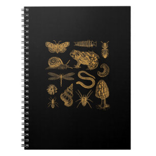 Frog Mushroom Moth Vintage Lover Goblincore Aesthe Notebook