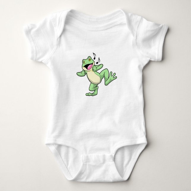 Frog Music Dance Baby Bodysuit (Front)