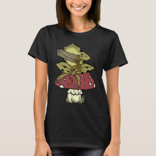 Frog Music Nature Mushroom Cottagecore T-Shirt