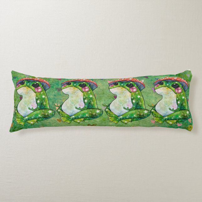 Frog named Clover Body Cushion (Front)