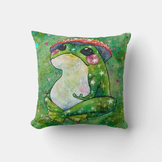 Frog named Clover Cushion (Front)