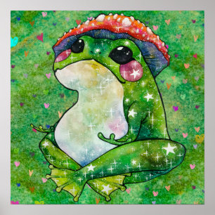 Frog named Clover Poster