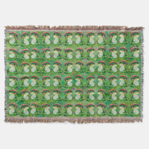 Frog named Clover Throw Blanket