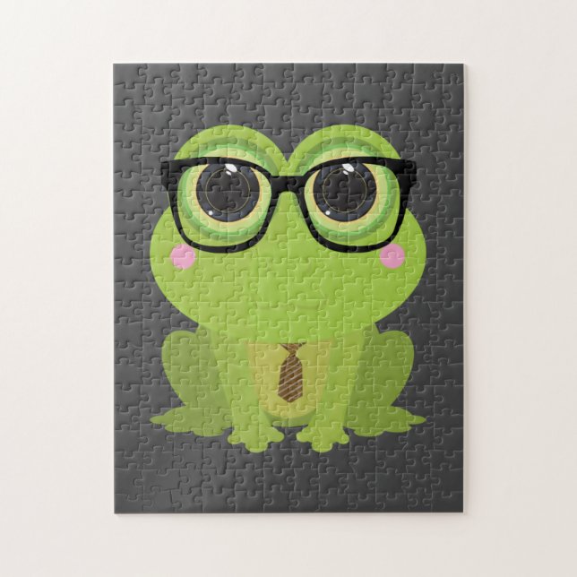 Frog Nerd Jigsaw Puzzle (Vertical)