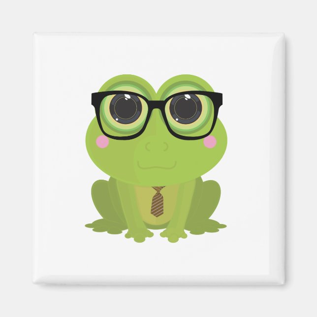 Frog Nerd Magnet (Front)